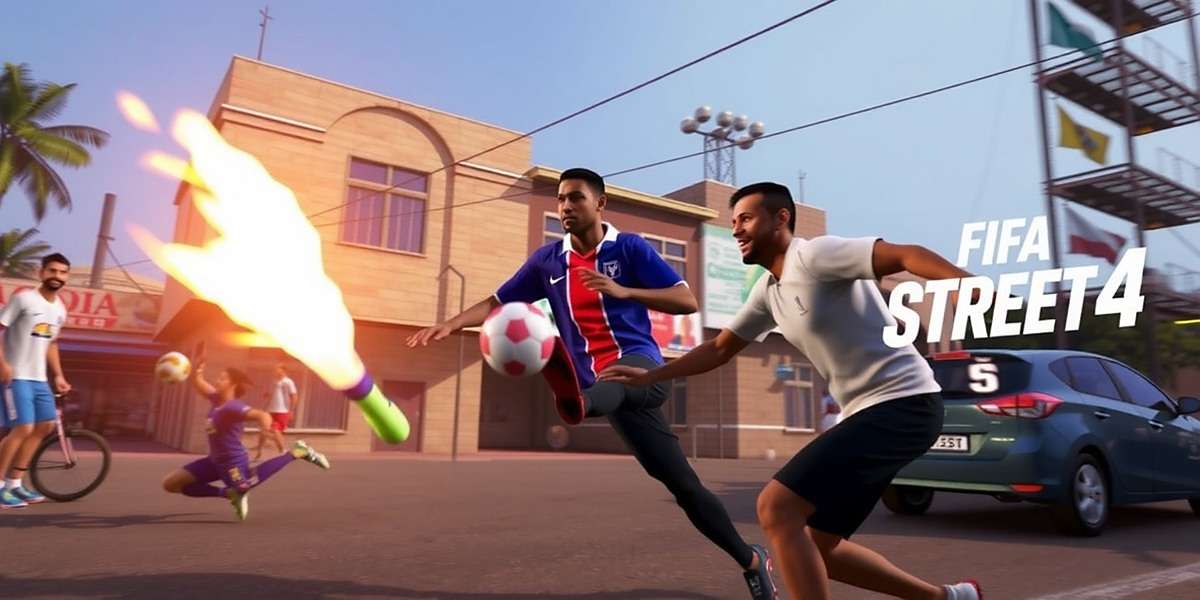 FIFA Street 4 - Indian Street Football Action FIFA Street 4 gameplay showing Indian street football scene with players in action