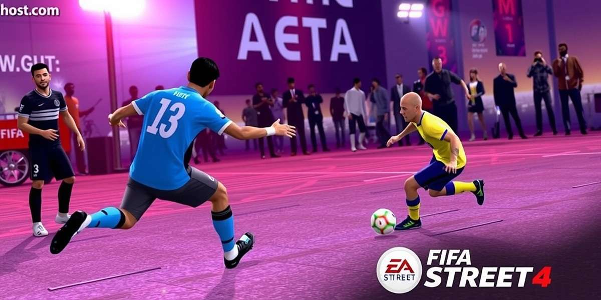 FIFA Street 4 - Indian Tournament FIFA Street 4 tournament in India with players competing and crowd watching